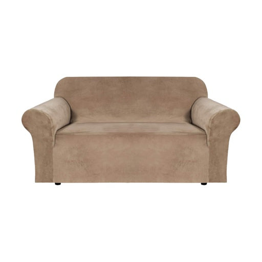 GOMINIMO Velvet Sofa Cover 2 Seater (Blush Brown)