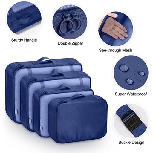 GOMINIMO 8 Set Travel Packing Cubes (Navy Blue) GO-PC-102-DX