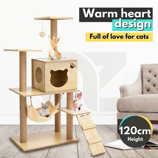 Floofi Cat Tree (120cm Wood)