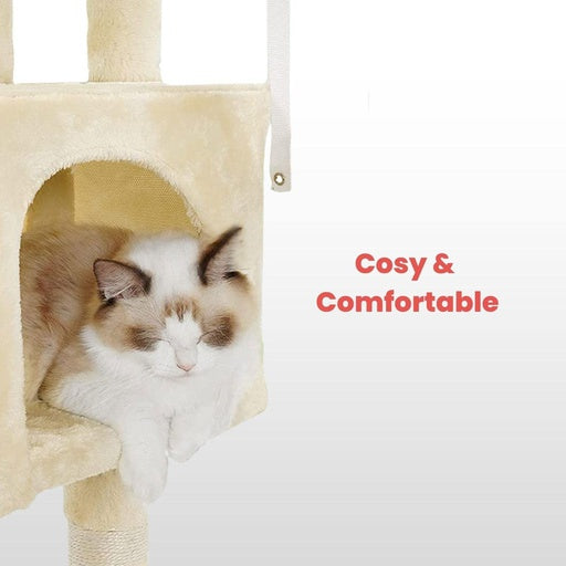 Floofi 170cm Plush Cat Condo Cat Tree Beige