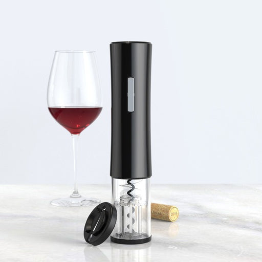 GOMINIMO 4-in-1 Electric Wine Bottle Opener Battery Operated (Black)