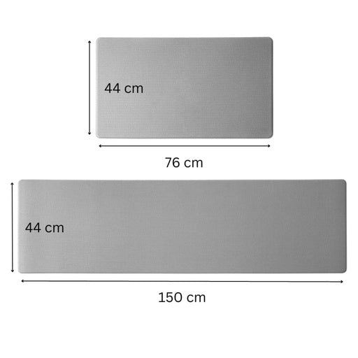 GOMINIMO PVC Kitchen Floor Mat 2pcs Set Grey