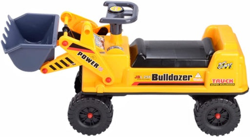 GOMINIMO Kids Ride On Bulldozer Digger Tractor Excavator Toy Car with Helmet