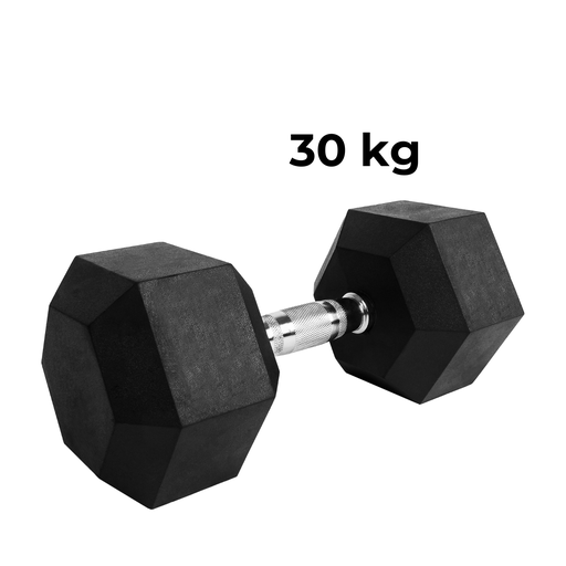 VERPEAK Rubber Hex Dumbbells 30KG