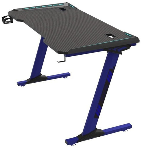 EKKIO RGB Gaming Desk Z Shape Blue 140cm