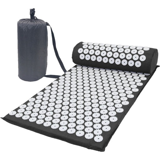 VERPEAK Acupressure Mat & Pillow & Bag (Black)