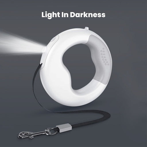 Floofi Doughnut Dog Leash with USB and LED White