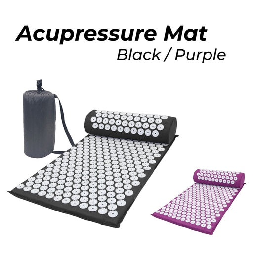 VERPEAK Acupressure Mat & Pillow & Bag (Black)