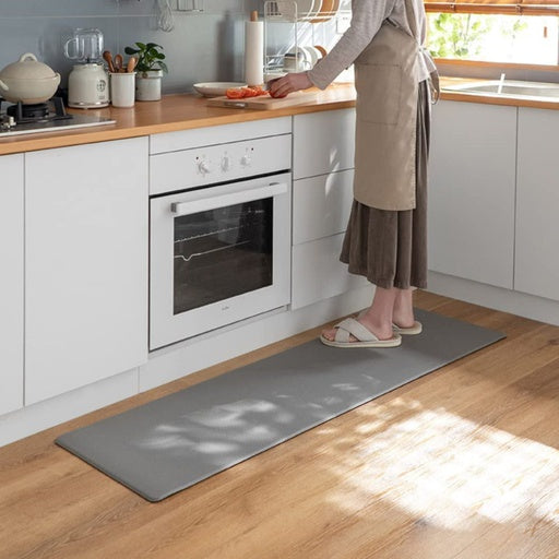 GOMINIMO PVC Kitchen Floor Mat 2pcs Set Grey