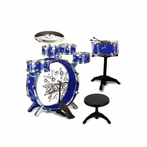 GOMINIMO Kids 6pcs Drum Set with Drummer Seat (Blue)