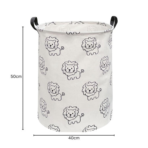 GOMINIMO Laundry Basket Round Foldable (Lion)