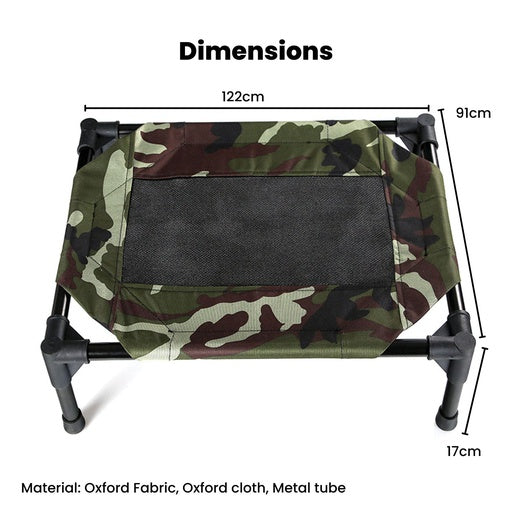 Floofi Pet Outdoor Waterproof Camping Bed (XL Army)