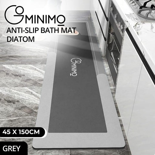 GOMINIMO Anti-Slip Bath Mat Diatom 45*150cm (Gray)