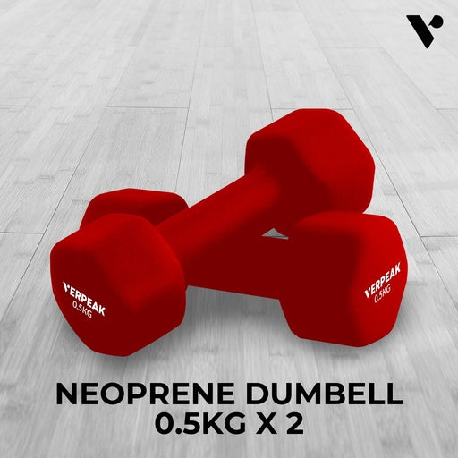 VERPEAK Neoprene Dumbbell 0.5kg x 2 (Red)