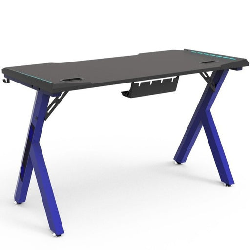 EKKIO RGB Gaming Desk Y Shape Blue 140cm