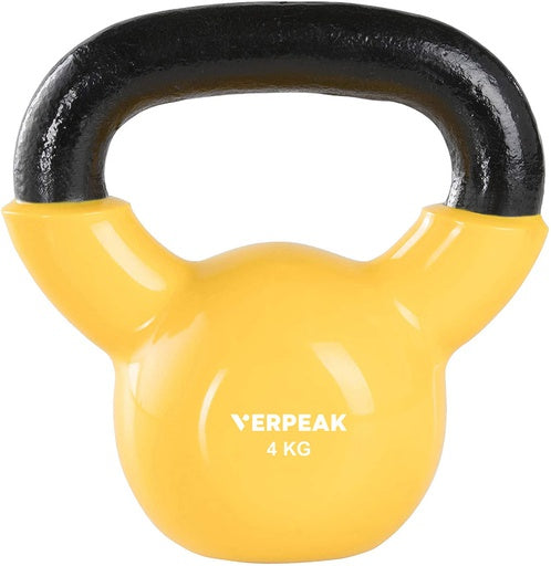 VERPEAK Vinyl Kettlebell 4kg (Yellow)