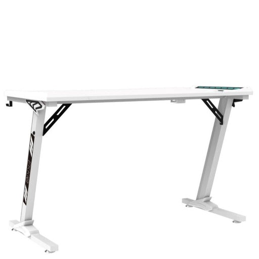 EKKIO RGB Gaming Desk Z Shape White 140cm