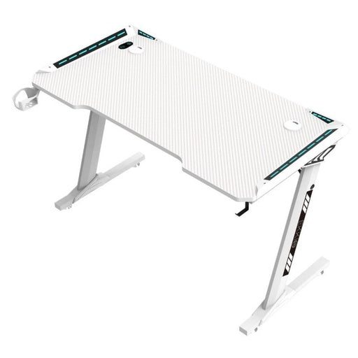 EKKIO RGB Gaming Desk Z Shape White 140cm