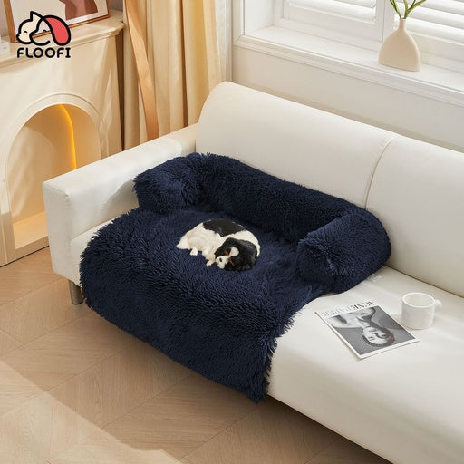 Floofi Pet Sofa Cover Soft with Bolster M Size (Dark Blue)