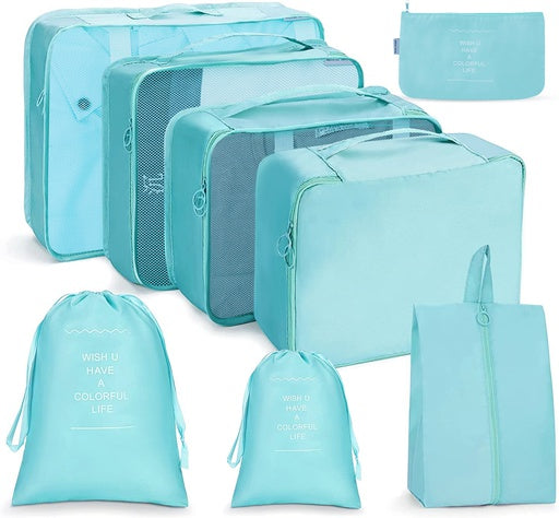 GOMINIMO 8 Set Travel Packing Cubes (Tiffany Blue) GO-PC-100-DX