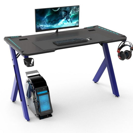 EKKIO RGB Gaming Desk Y Shape Blue 140cm