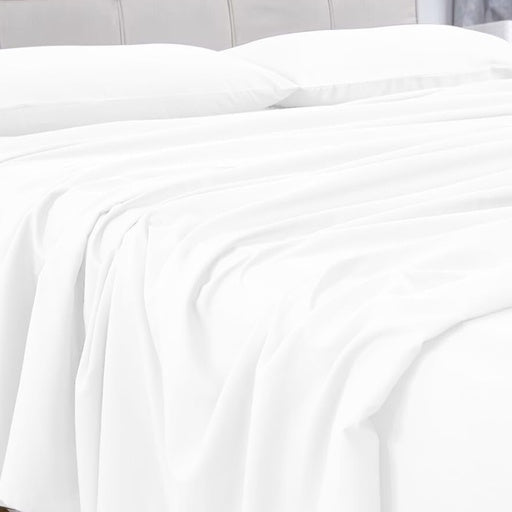 GOMINIMO 4 Pcs Bed Sheet Set 2000 Thread Count Ultra Soft Microfiber - Queen (White) GO-BS-104-XS