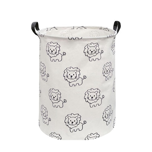 GOMINIMO Laundry Basket Round Foldable (Lion)