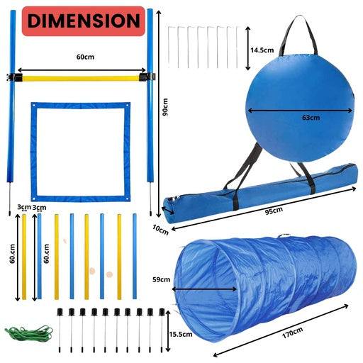 Floofi Dog Agility Training Equipment Set