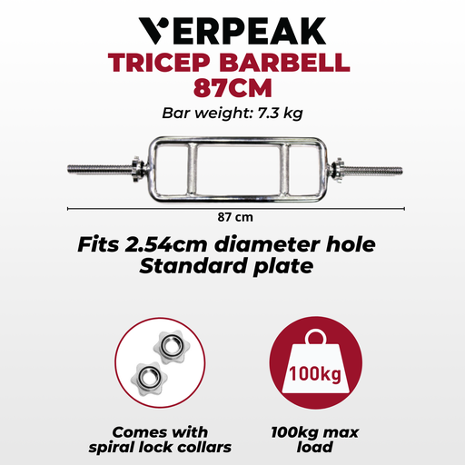 VERPEAK Standard Tricep Barbell