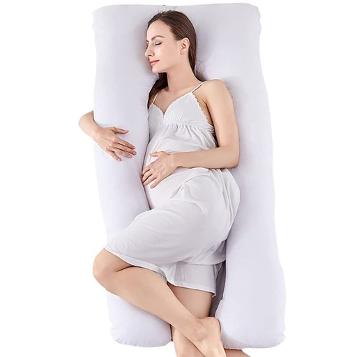 GOMINIMO Pregnancy/Maternity/Nursing Pillow with Pillowcase (White) GO-PP-101-BL