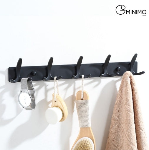 GOMINIMO 5 Hooks Rail Black