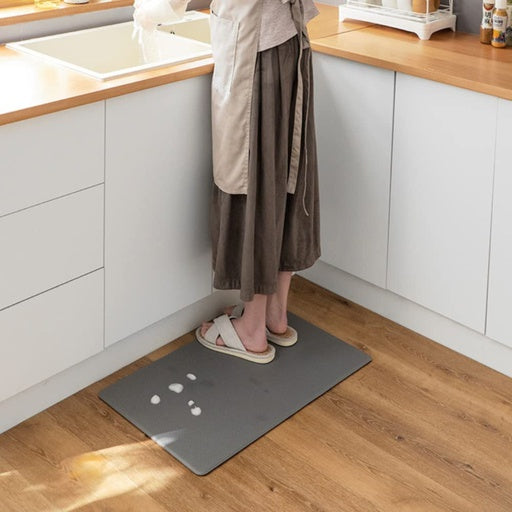 GOMINIMO PVC Kitchen Floor Mat 2pcs Set Grey