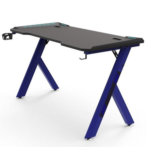 EKKIO RGB Gaming Desk Y Shape Blue 140cm