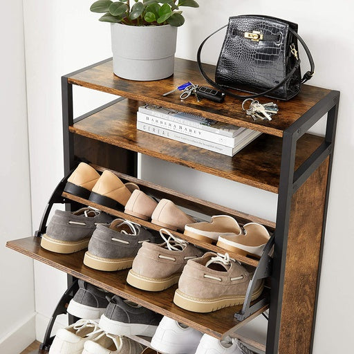 VASAGLE Shoe Cabinet 3 Tier with Shelf