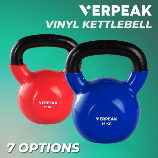 VERPEAK Vinyl Kettlebell 6kg (Turquoise)