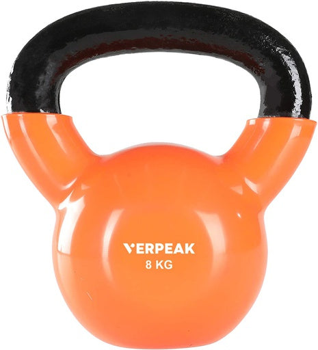 VERPEAK Vinyl Kettlebell 8kg (Orange)