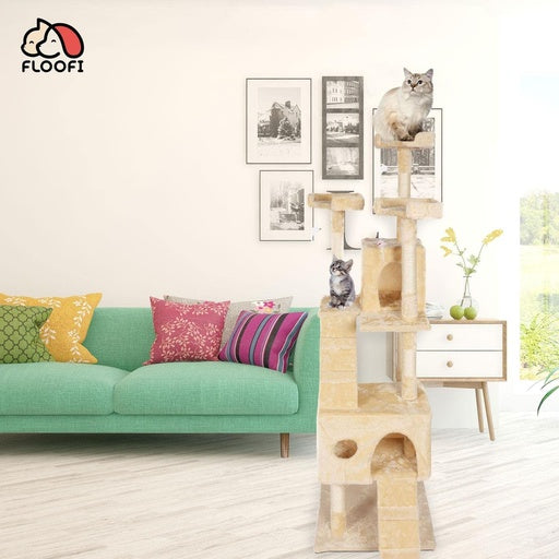 Floofi 170cm Plush Cat Condo Cat Tree Beige