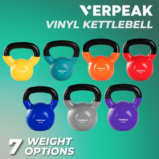 VERPEAK Vinyl Kettlebell 8kg (Orange)