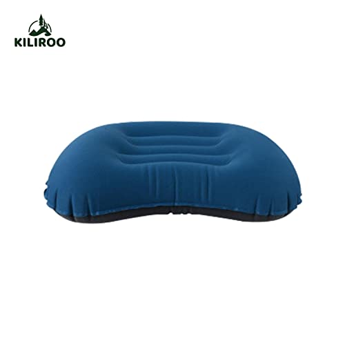 KILIROO Inflatable Camping Travel Pillow - Dark Blue