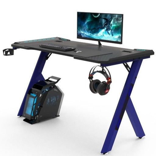 EKKIO RGB Gaming Desk Y Shape Blue 140cm