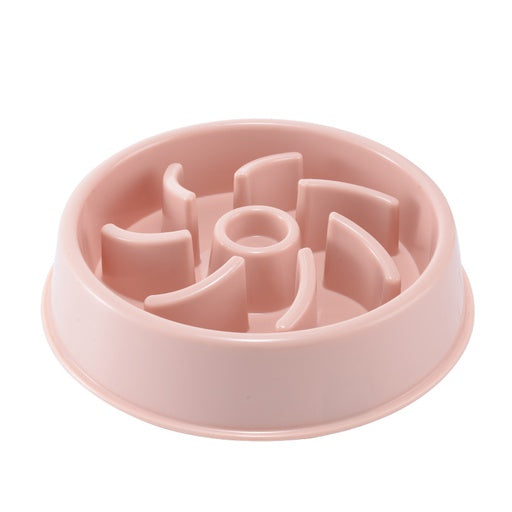 FLOOFI Dog Bowl Slow Feeder with Anti-Skid Non-Slip Grip Base (Pink) FI-FD-118-QQQ