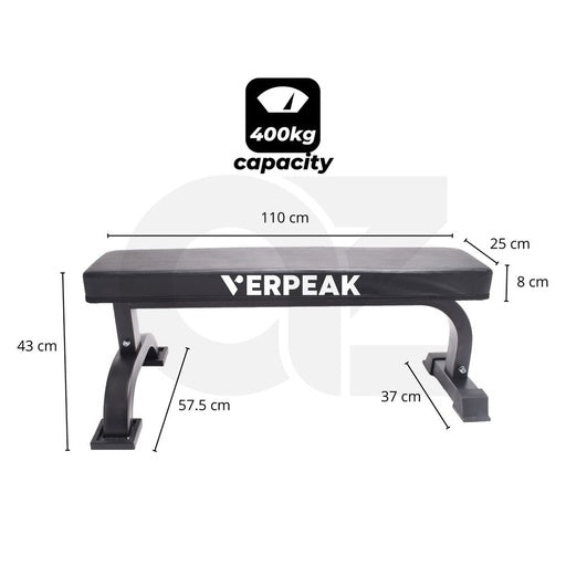 VERPEAK Fitness Flat Bench Weight Press Gym Home Strength Training