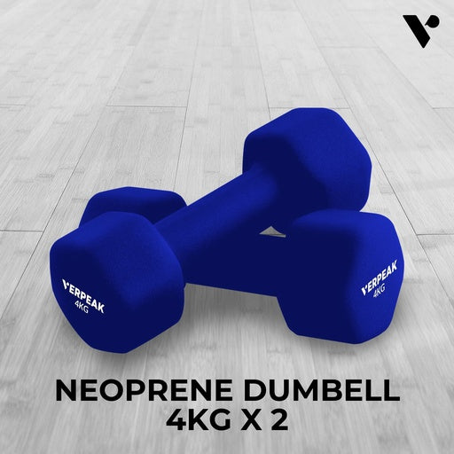 VERPEAK Neoprene Dumbbell 4kg x 2 (Blue)