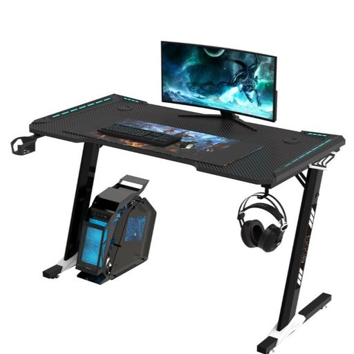 EKKIO RGB Gaming Desk Z Shape Black 100cm