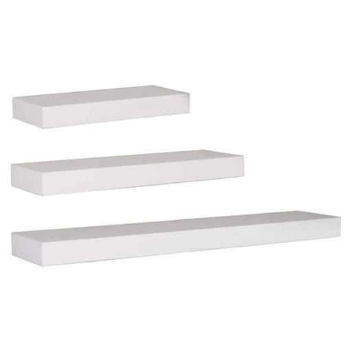 EKKIO Floating Shelf Set of 3 White