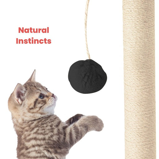 Floofi 145cm Plush Cat Condo Cat Tree Dark Grey