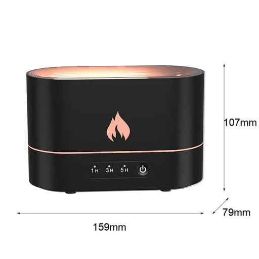 GOMINIMO Flame Humidifier Fire 250ml Black