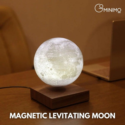 GOMINIMO Magnetic Levitating 3D Moon Lamp - Dark Brown