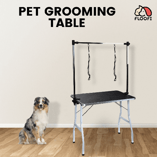 Floofi Pet Grooming Table 90cm Double Pole (Black)