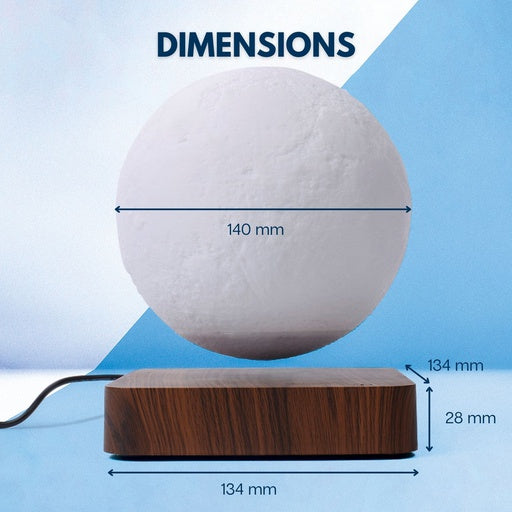 GOMINIMO Magnetic Levitating 3D Moon Lamp - Dark Brown